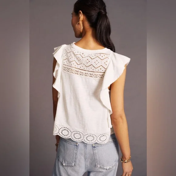 New Women’s Anthropologie Sustainable Lace Tank!!🔥🔥🔥 - Picture 3 of 13